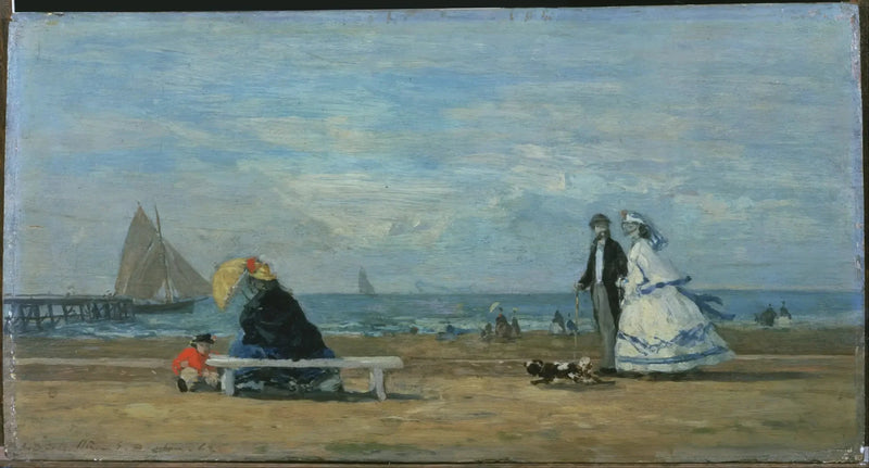 Der Strand in Trouville - Eugène Boudin