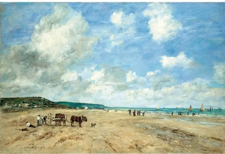 Der Strand von Deauville - Eugène Boudin