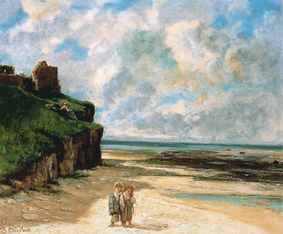 Der Strand von Saint-Aubin-sur-Mer - Gustave Courbet