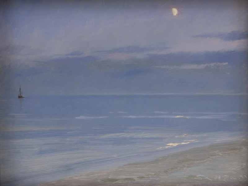 Der Strand von Skagen im Mondlicht - Peder Severin Krøyer