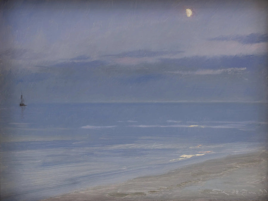 Der Strand von Skagen im Mondlicht - Peder Severin Krøyer