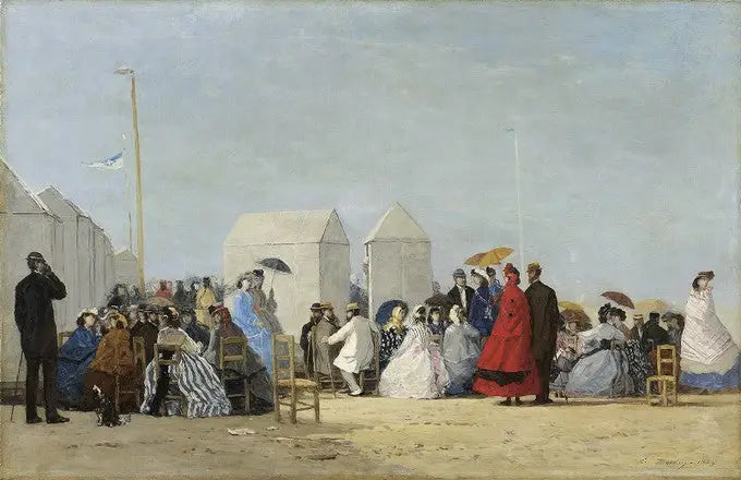 Der Strand von Trouville zur Badezeit - Eugène Boudin