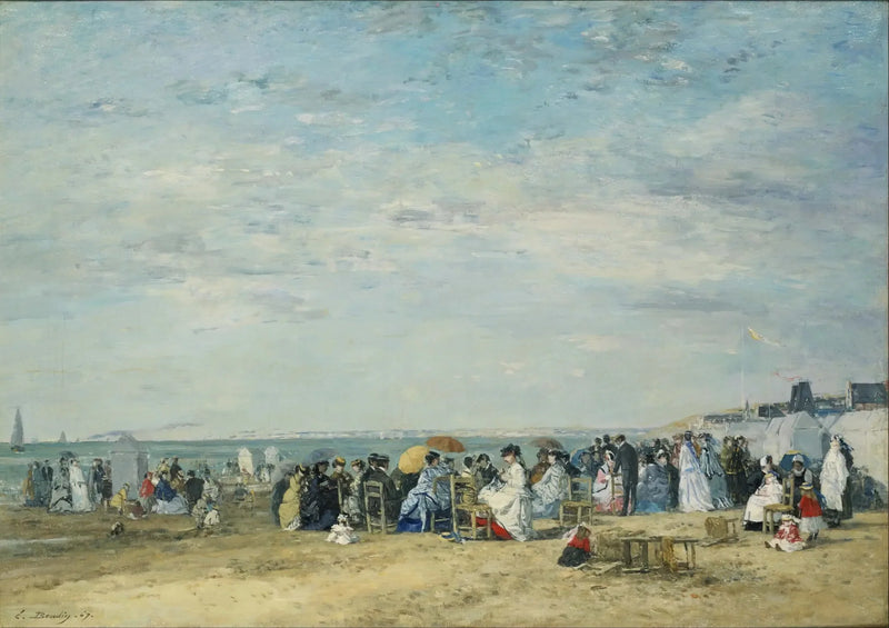Der Strand von Trouville - Eugène Boudin