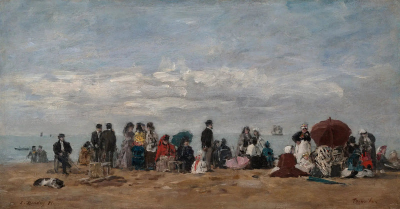 Der Strand von Trouville - Eugène Boudin