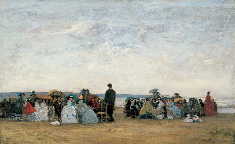 Der Strand bei Trouville - Eugène Boudin