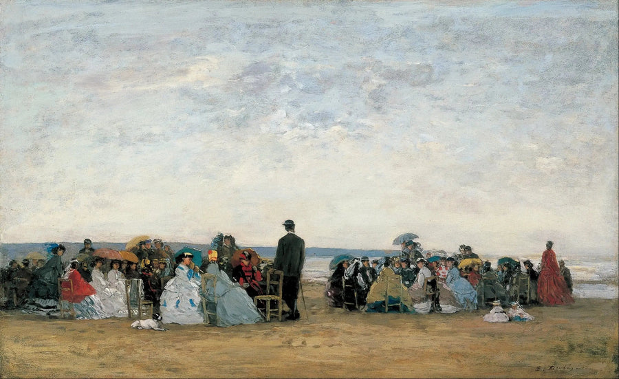 Der Strand bei Trouville - Eugène Boudin