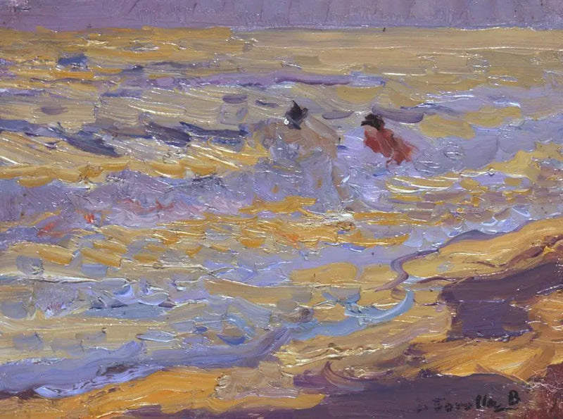 Der Strand, Valencia (Zwei Badende) - Joaquín Sorolla