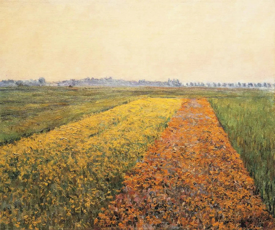 Die Ebene von Gennevilliers, Gelbe Felder - Gustave Caillebotte