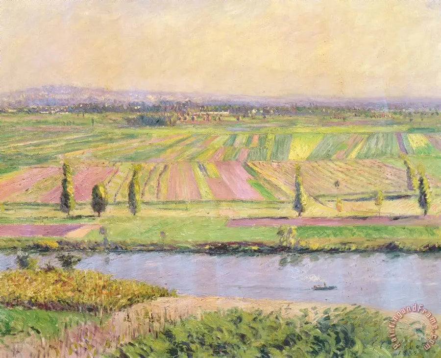 Die Ebene von Gennevilliers vom Hang von Argenteuil aus - Gustave Caillebotte