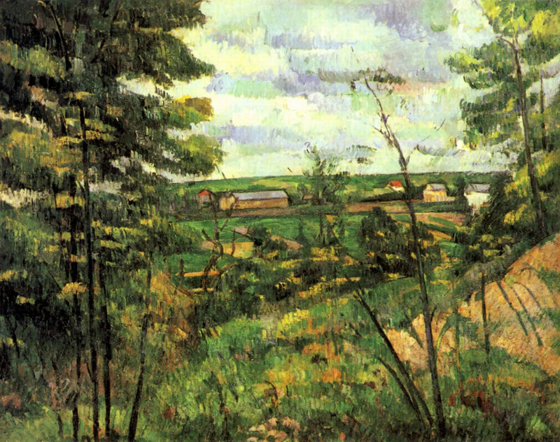 Die Ebene von Saint-Ouen-l'Aumône, Blick von den Steinbrüchen von Chou - Paul Cézanne