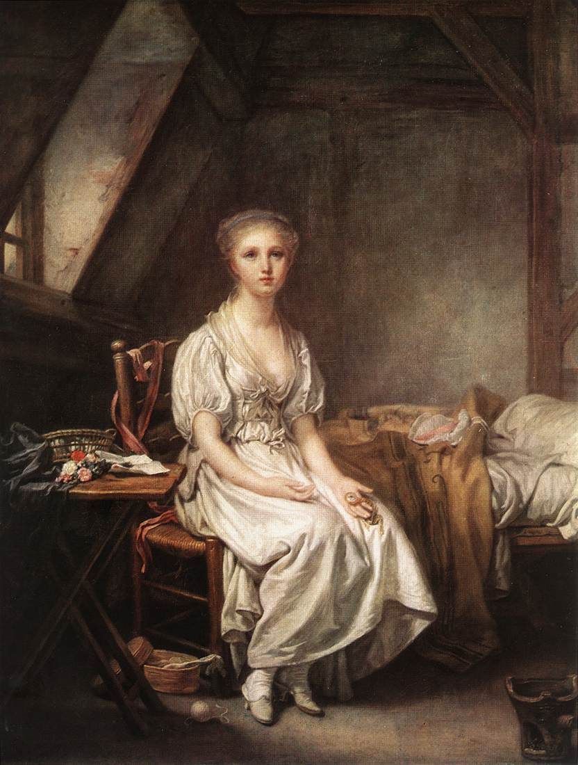 Die Klage der Uhr - Jean-Baptiste Greuze