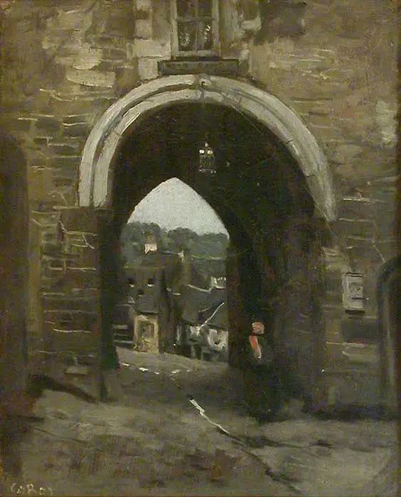Die Porte du Jerzual à Dinan - Jean-Baptiste Camille Corot