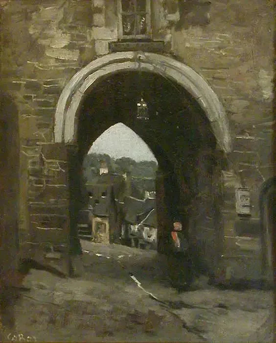 Die Porte du Jerzual à Dinan - Jean-Baptiste Camille Corot