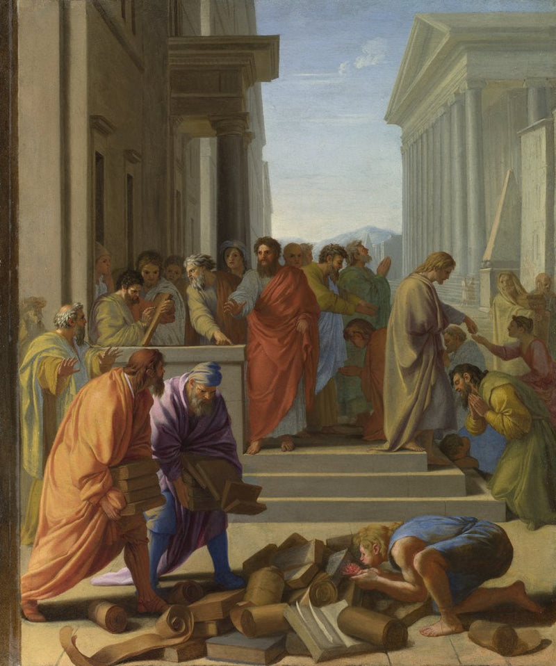 Die Predigt des heiligen Paulus in Ephesus - Eustache Le Sueur