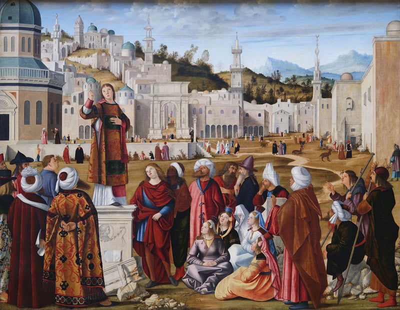 Die Predigt des heiligen Stephanus - Vittore Carpaccio