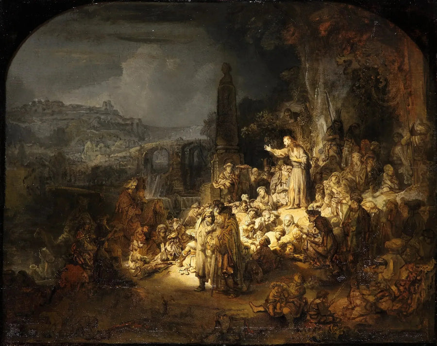 Die Predigt des Heiligen Johannes des Täufers - Rembrandt