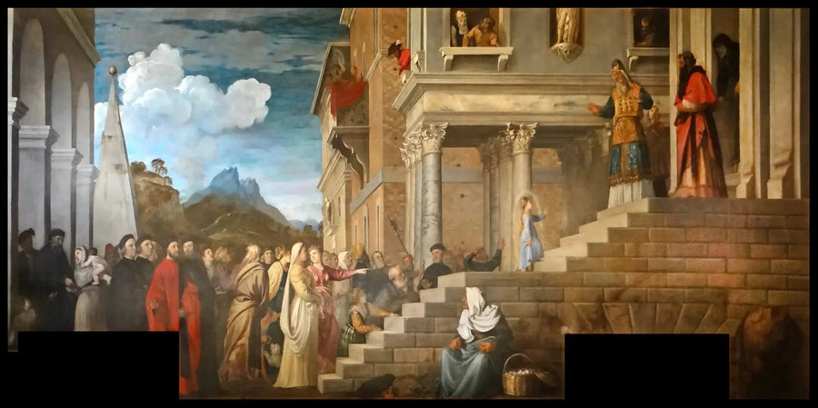 Die Präsentation Mariens im Tempel - Titian