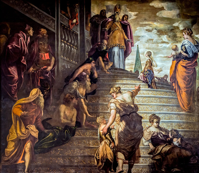 Die Darstellung der Jungfrau im Tempel - Jacopo Tintoretto