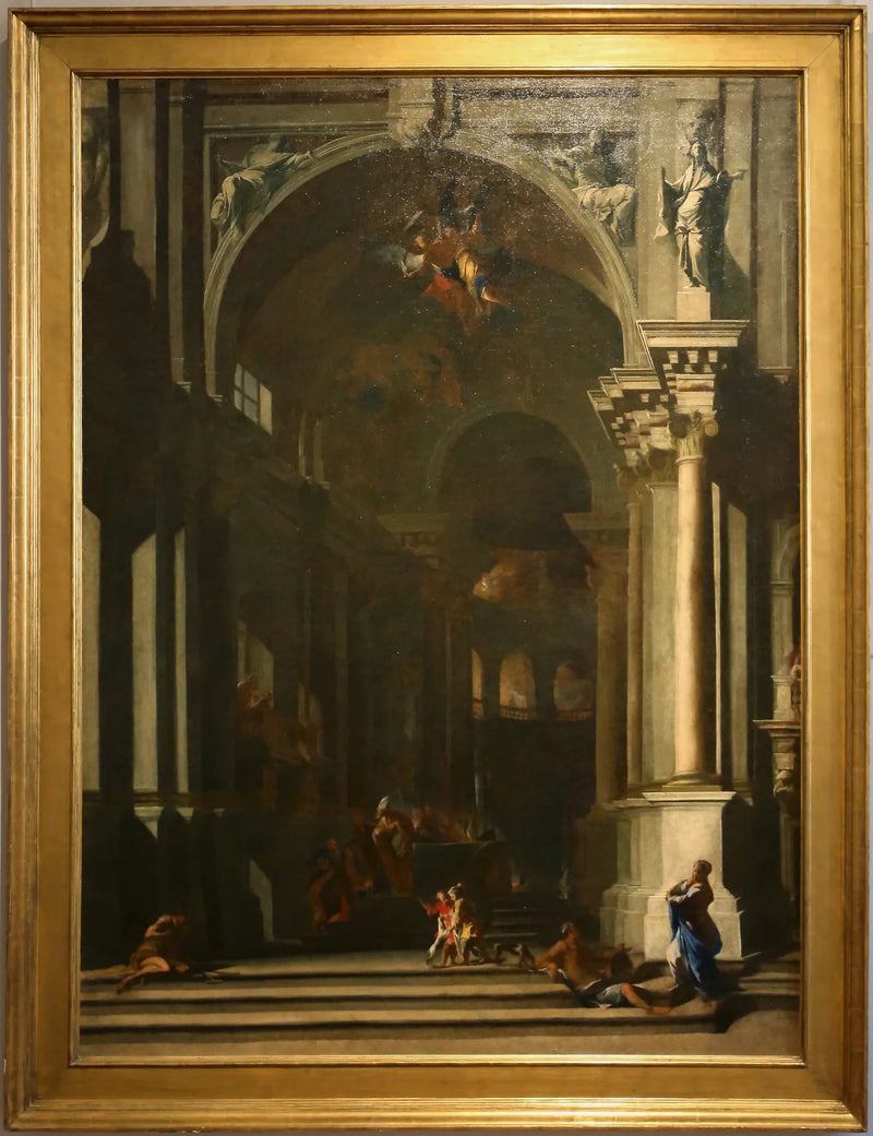 Die Moderatorin im Tempel - Andrea Pozzo