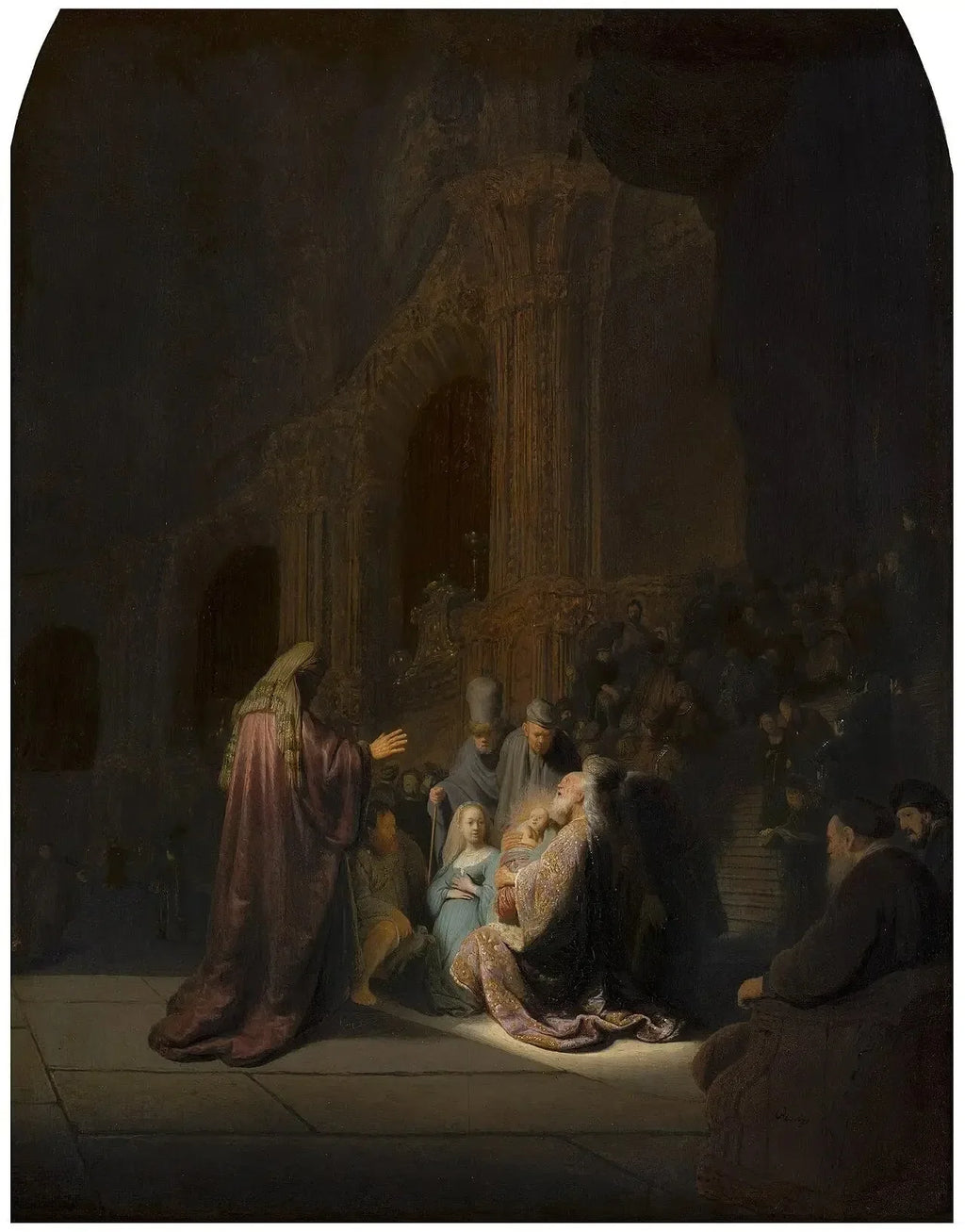 La Prière de Siméon - Rembrandt image 1 reproduction artisanale de tableau