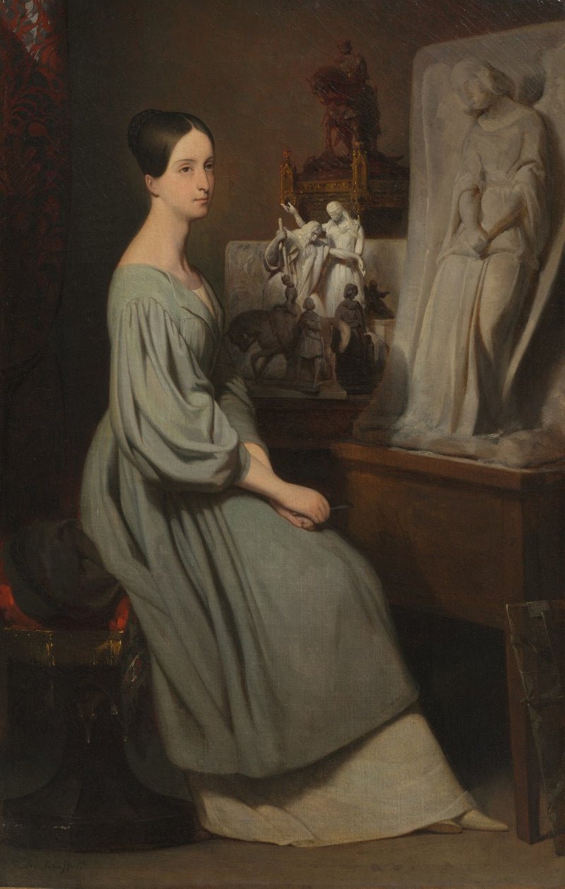 Die Prinzessin Marie von Orléans in ihrem Atelier - Ary Scheffer