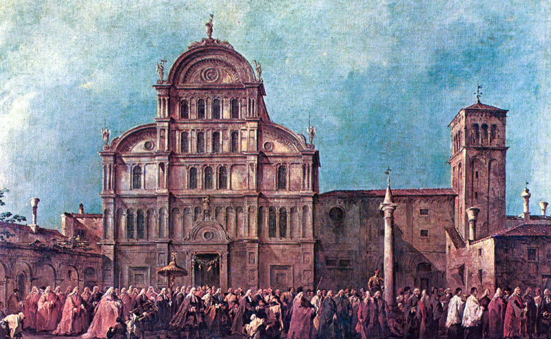 Die Prozession des Dogen von Venedig in San Zaccaria - Francesco Guardi