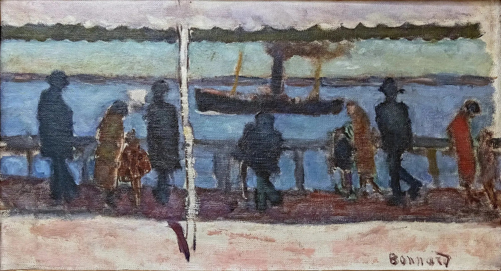 La Promenade au bord de la rivière - Pierre Bonnard image 1 reproduction artisanale de tableau