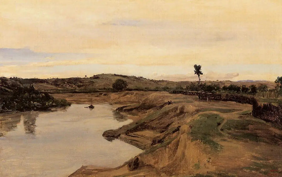 Der Spaziergang von Poussin, römische Landschaft - Jean-Baptiste Camille Corot