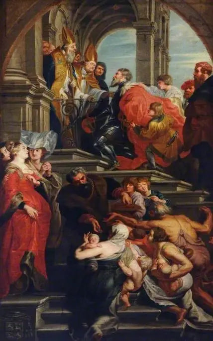 Die Empfang von Saint Bavon, dem Schutzpatron von Gent - Peter Paul Rubens