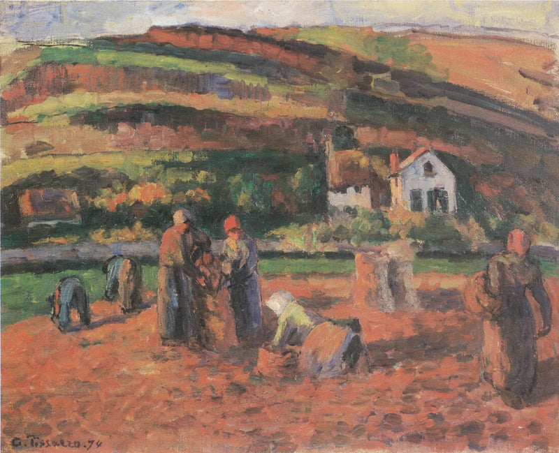 Die Kartoffelernte - Camille Pissarro