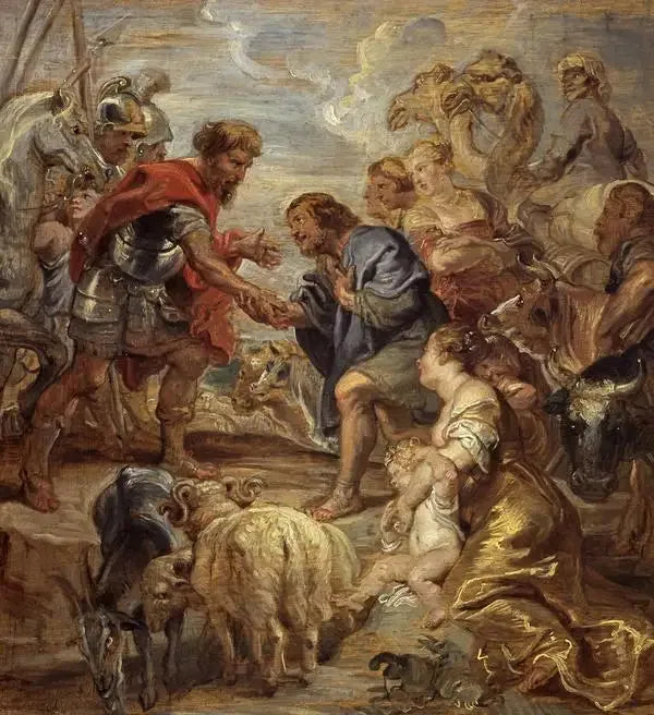 Die Versöhnung von Jakob und Esau - Peter Paul Rubens