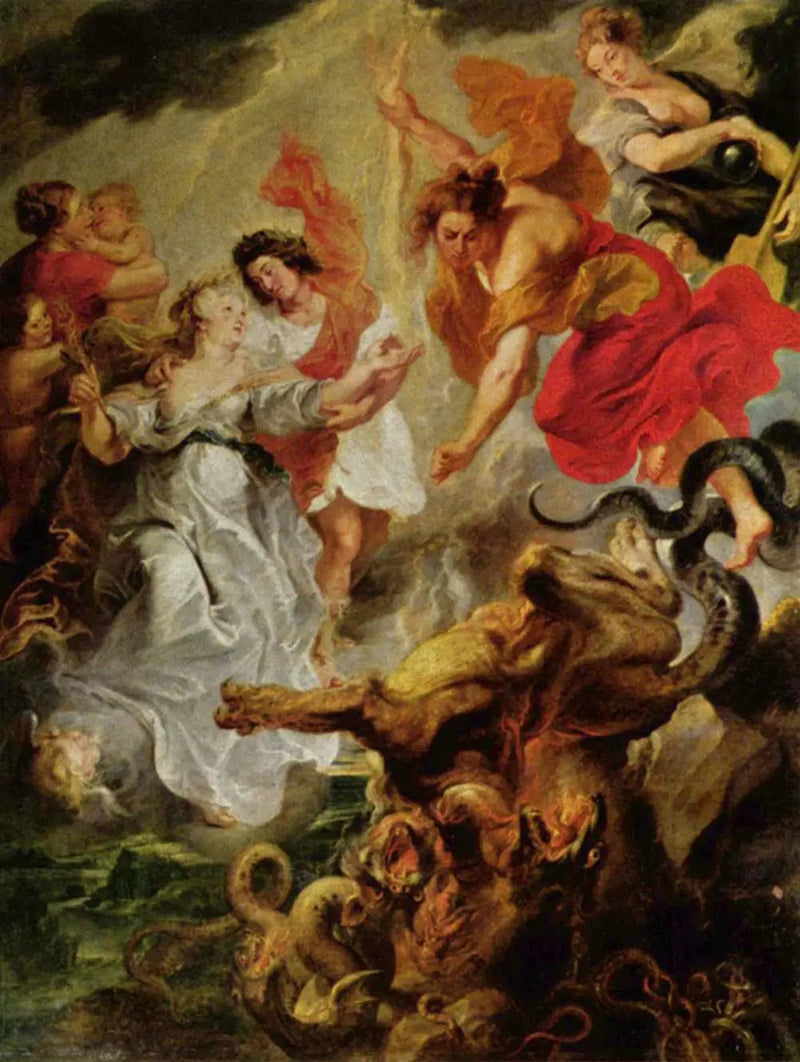 Die Versöhnung der Königin und ihres Sohnes nach dem Tod des Connétable am 15. Dezember 1621 - Peter Paul Rubens