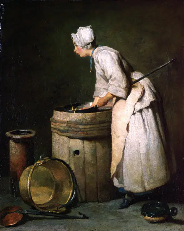 La récureuse - Jean Siméon Chardin image 1 reproduction d’œuvre d’art à l’huile