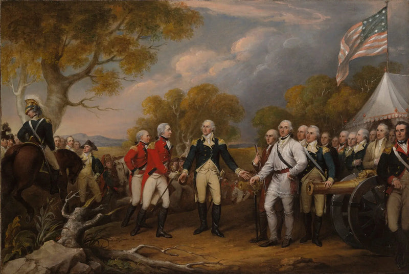 Die Kapitulation des Generals Burgoyne bei Saratoga, am 16. Oktober 1777 - John Trumbull