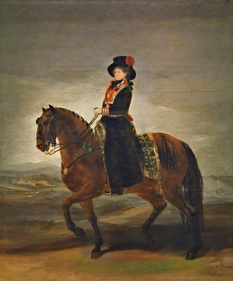 Die Königin María Luisa zu Pferd - Francisco de Goya