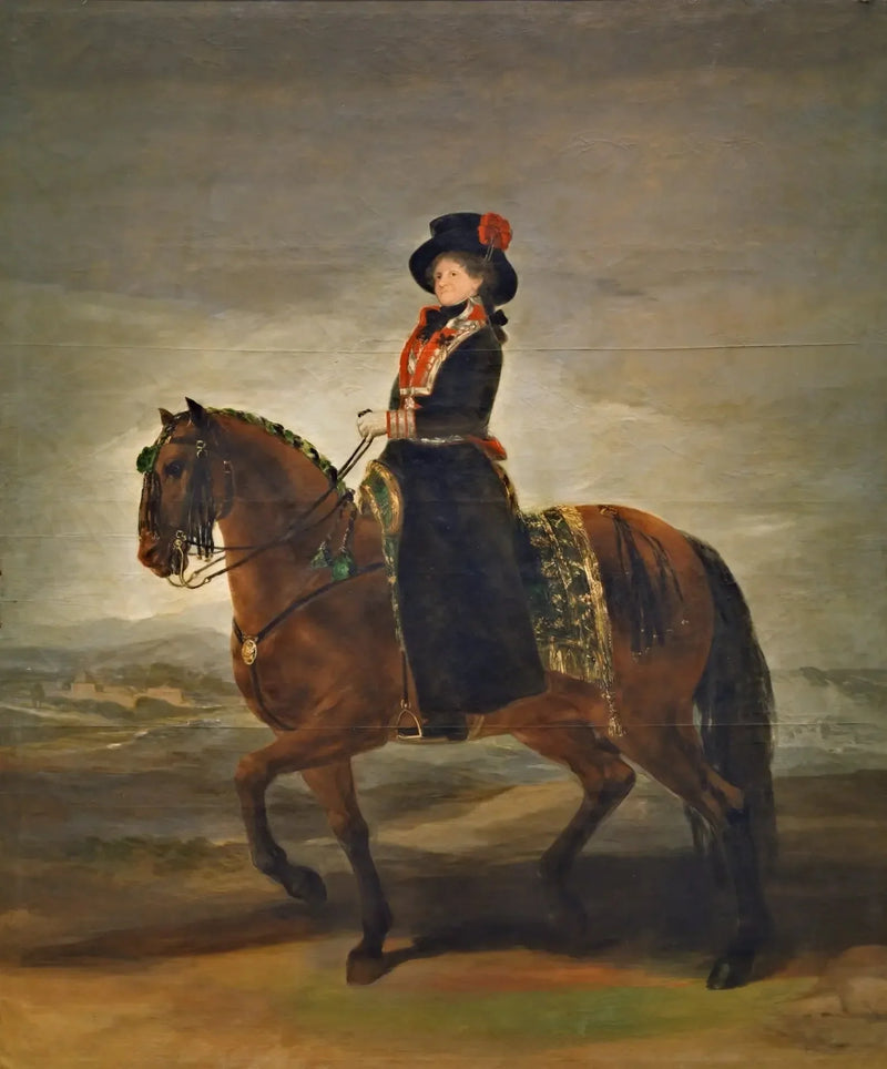 Die Königin María Luisa zu Pferd - Francisco de Goya