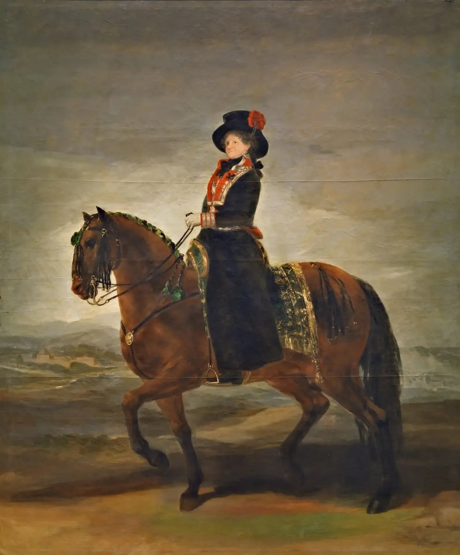 Die Königin María Luisa zu Pferd - Francisco de Goya