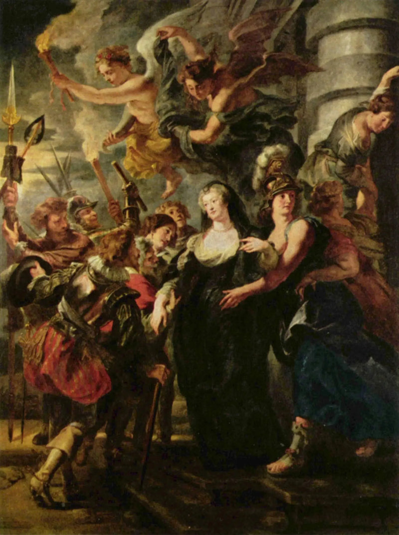 Die Königin flieht in der Nacht vom 21. auf den 22. Februar 1619 aus dem Schloss von Blois - Peter Paul Rubens