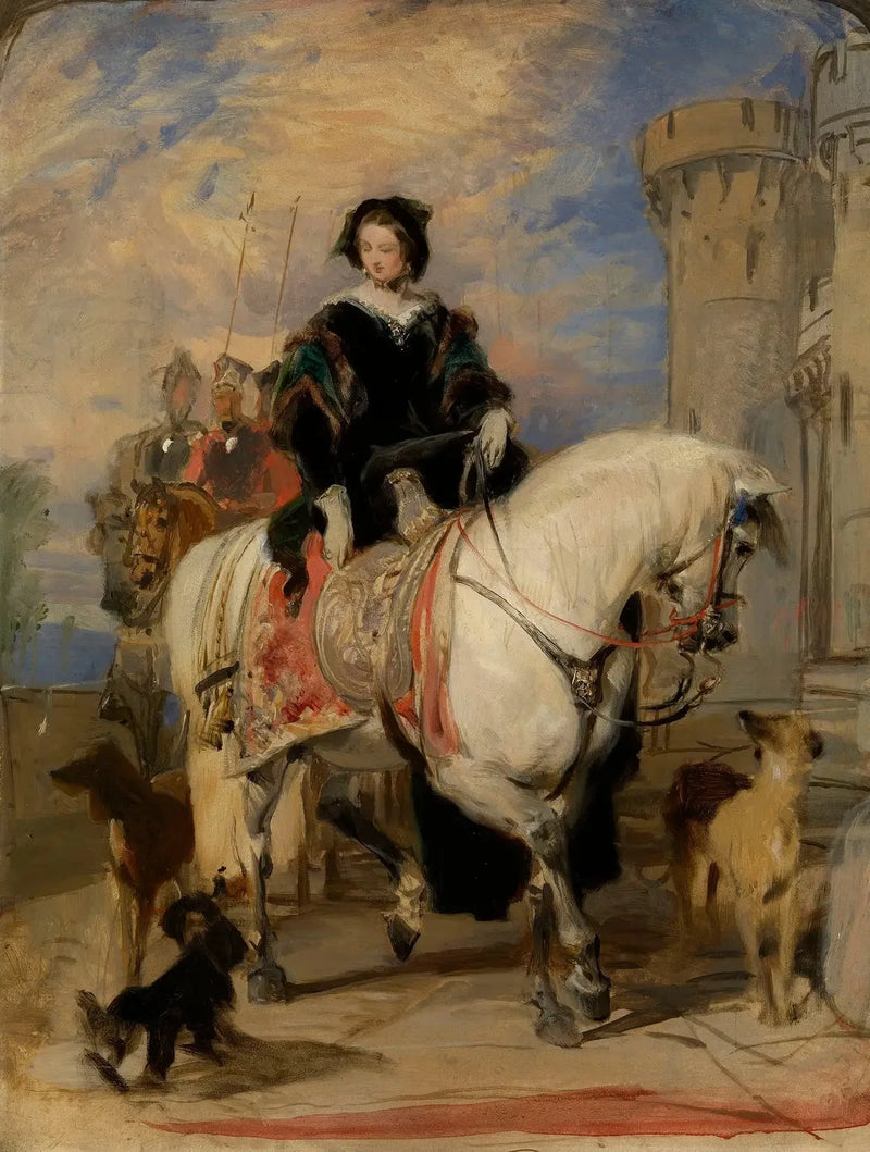 Die Königin Victoria (1819-1901) auf dem Pferd - Edwin Henry Landseer