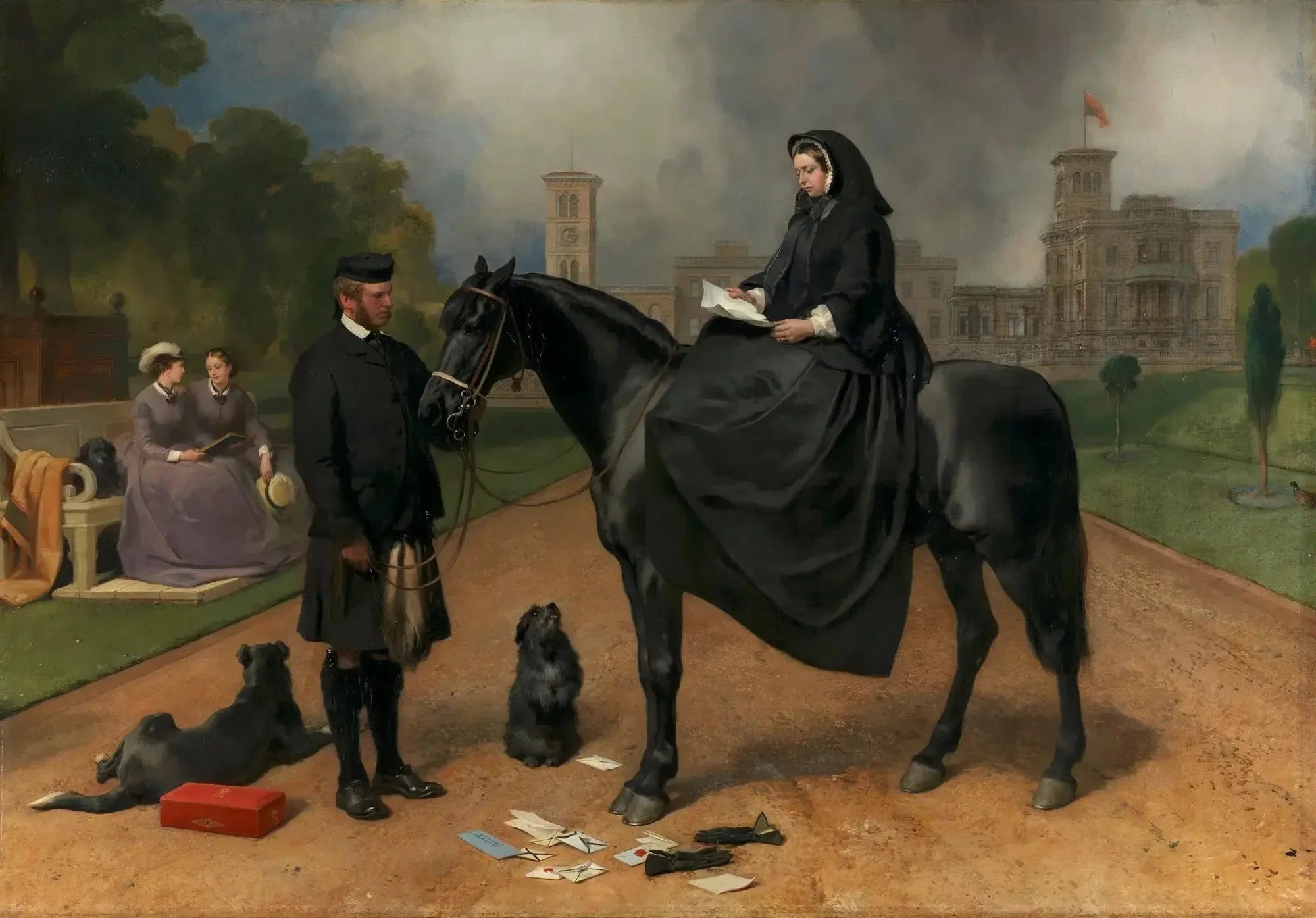 La reine Victoria à Osborne - Edwin Henry Landseer image 1 copie de tableau peinte à la main