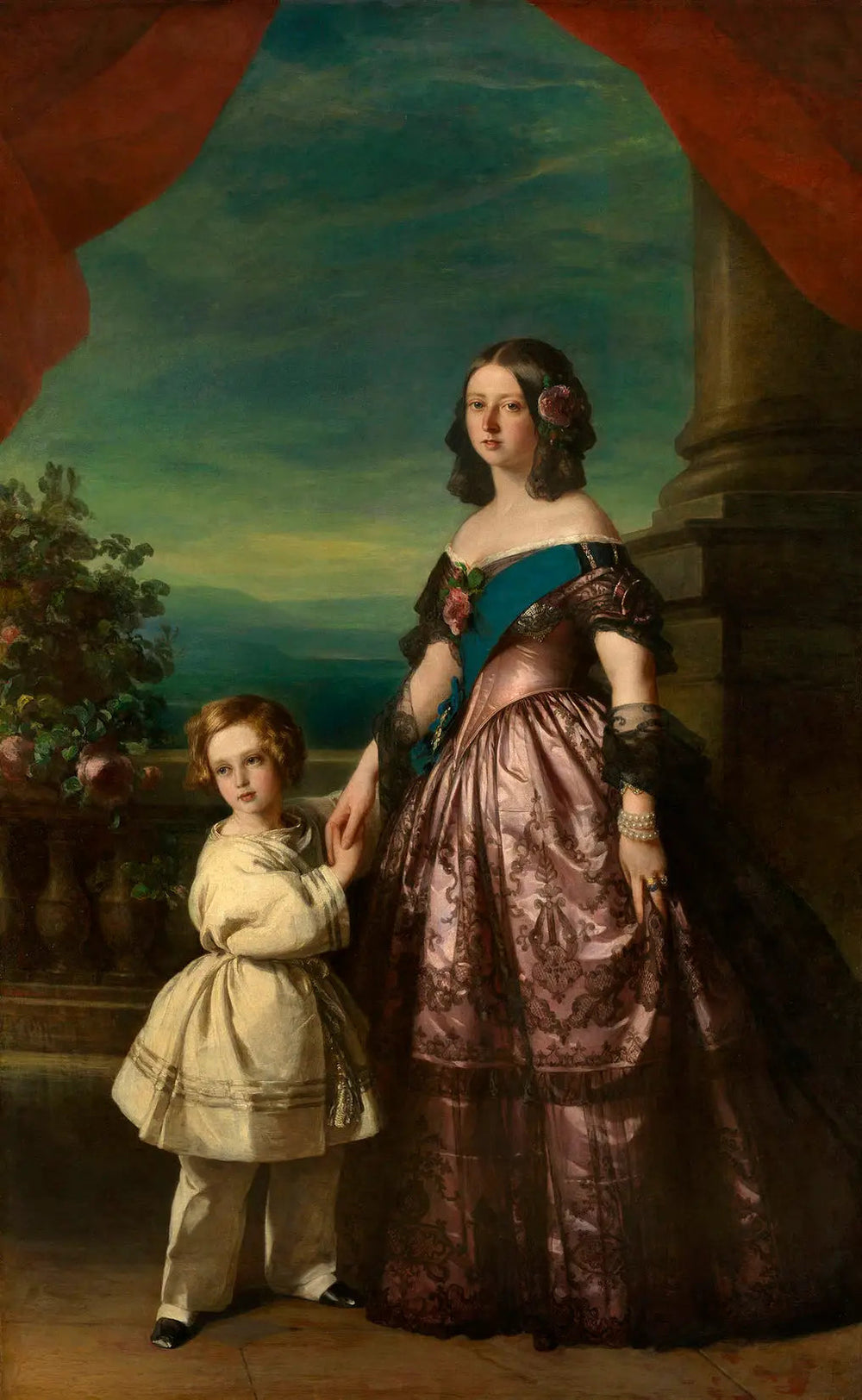 La reine Victoria avec le prince de Galles - Franz Xaver Winterhalter image 1 reproduction de peinture à l’huile