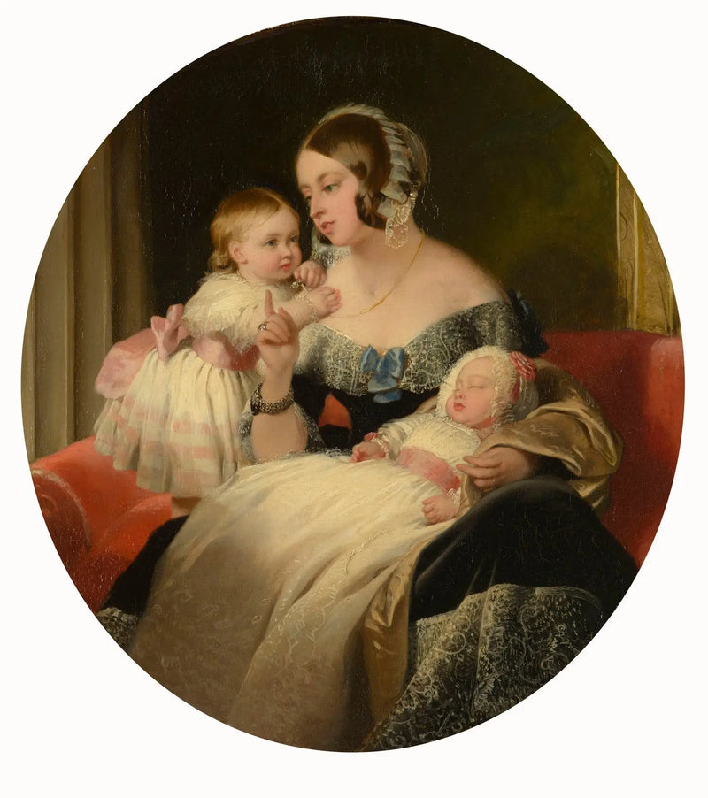 Königin Victoria mit der Kronprinzessin und dem Prinzen von Wales - Edwin Henry Landseer