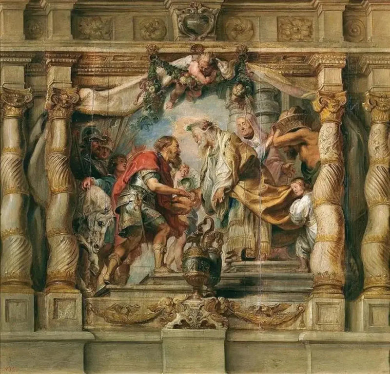 Die Begegnung von Abraham und Melchisedek - Peter Paul Rubens