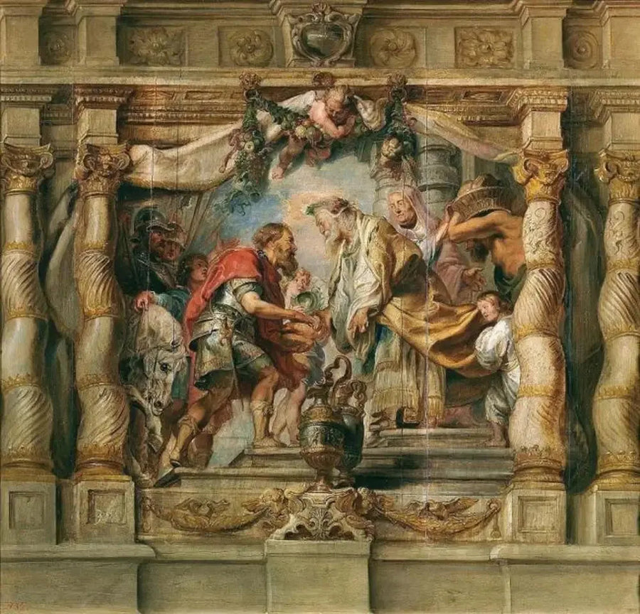 Die Begegnung von Abraham und Melchisedek - Peter Paul Rubens