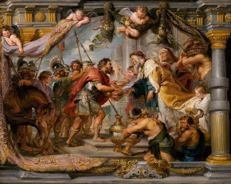 Die Begegnung von Abraham und Melchisedek - Peter Paul Rubens