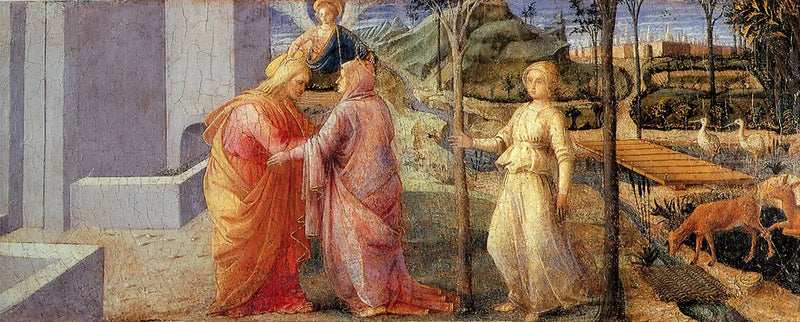 Die Begegnung von Anna und Joachim am Goldenen Tor - Fra Filippo Lippi