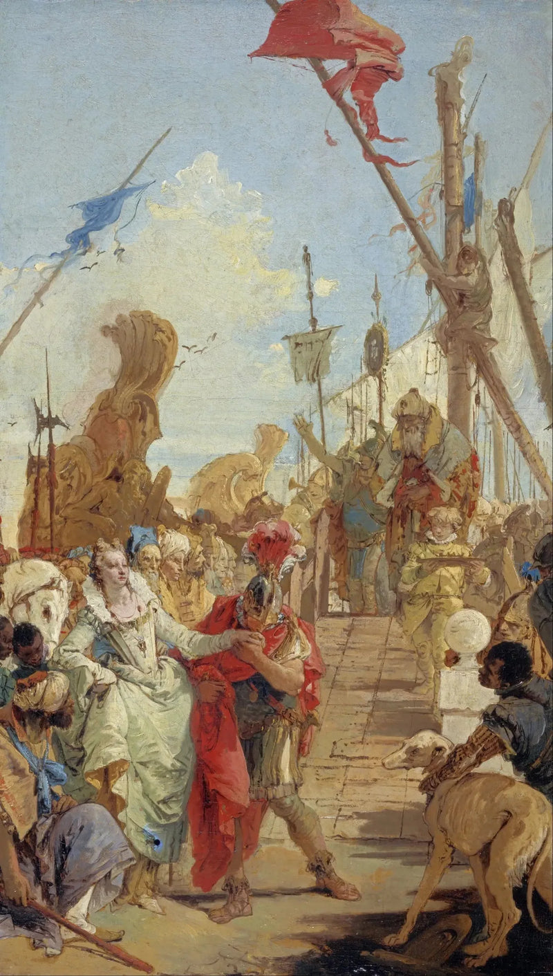 Das Treffen von Antoine und Kleopatra - Giovanni Battista Tiepolo