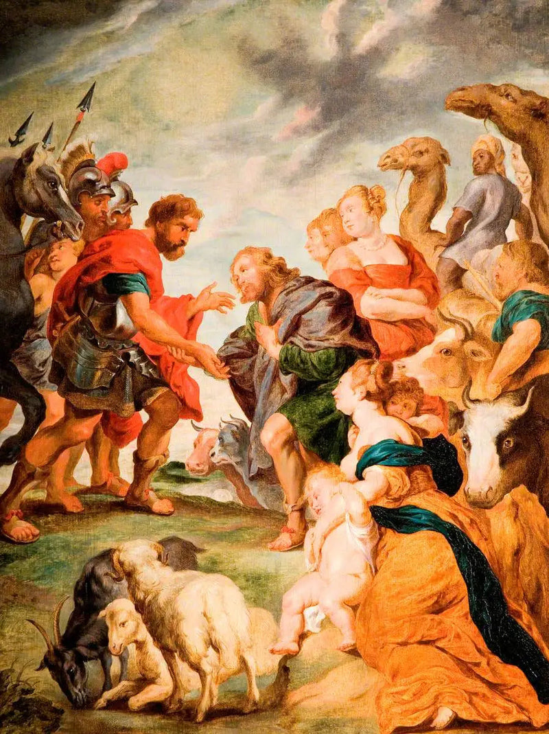 Die Begegnung von Esau und Jakob - Peter Paul Rubens