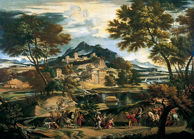 Das Treffen von David und Abigail - Domenichino