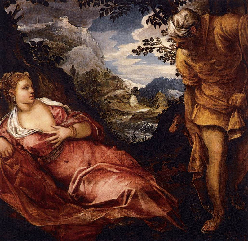 Das Treffen von Tamar und Juda - Jacopo Tintoretto